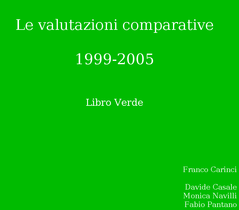 Le valutazioni comparative - 1999/2005 - Libro
Verde